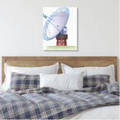 Illustratie van een radiotelescoop canvas afdruk (Insitu (Slaapkamer))
