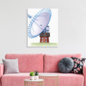Illustratie van een radiotelescoop canvas afdruk (Insitu (Woonkamer))