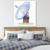 Illustratie van een radiotelescoop canvas afdruk (Insitu (Slaapkamer))