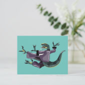 Illustratie van een raptor die karate uitvoert. briefkaart (Staand voorkant)