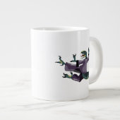 Illustratie van een raptor die karate uitvoert. grote koffiekop (Voorkant rechts)