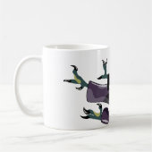 Illustratie van een raptor die karate uitvoert. koffiemok (Links)