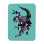 Illustratie van een raptor die karate uitvoert. magneet (Verticaal)