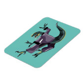 Illustratie van een raptor die karate uitvoert. magneet (Linkerzijde)