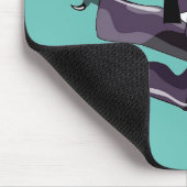 Illustratie van een raptor die karate uitvoert. muismat (Hoek)