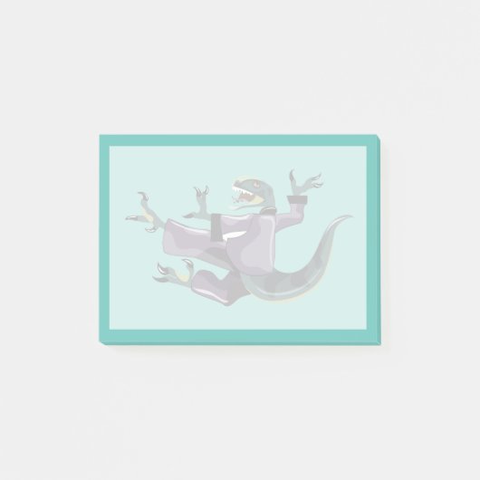 Illustratie van een raptor die karate uitvoert. post-it® notes (Voorkant)