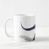 Illustratie van een raptor dinosaurus die voetbal koffiemok (Links)