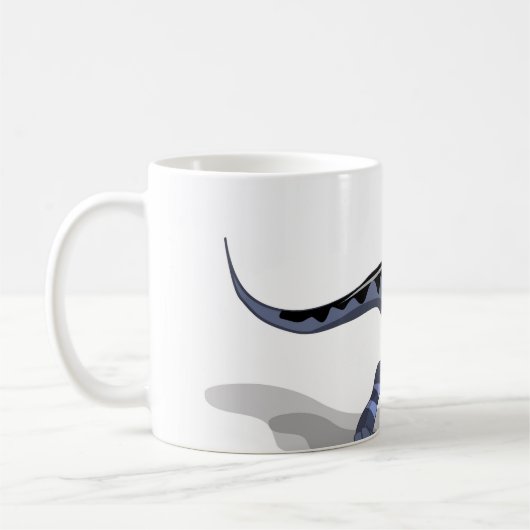 Illustratie van een raptor dinosaurus die voetbal  koffiemok (Links)