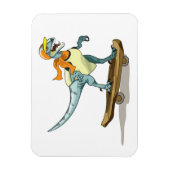 Illustratie van een raptor skateboarden. magneet (Verticaal)