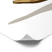 Illustratie van een raptor skateboarden. poster (Hoek)