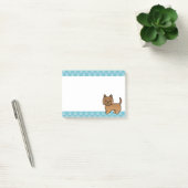 Illustratie van een rode Cairn Terrier, een knuffe Post-it® Notes (Kantoor)