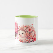 Illustratie van een romantisch bloemenduet van twe mok (Midden)