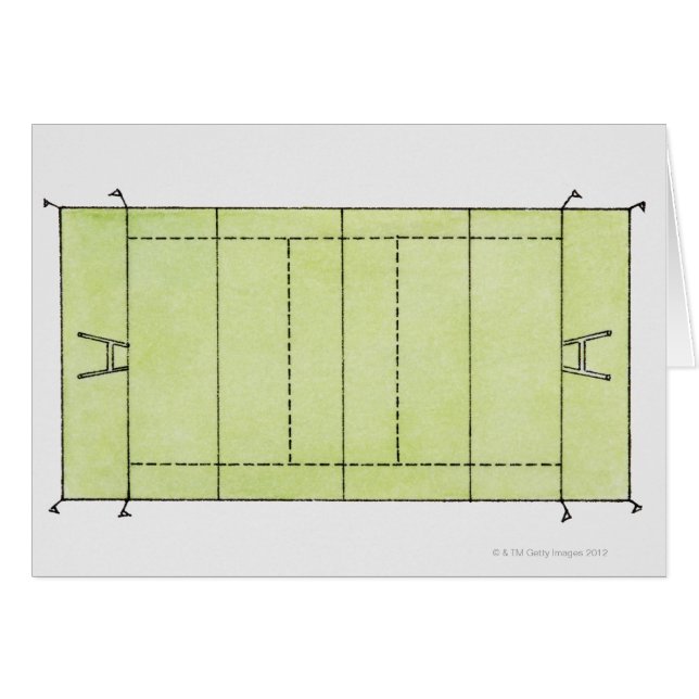 Illustratie van een rugbytoon (Voorkant Horizontaal)