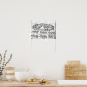 Illustratie van een scène uit een van de Psalms Poster (Keuken)