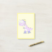 Illustratie van een schaatsende Tyrannosaurus rex. Post-it® Notes (Op bureau)