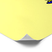 Illustratie van een schaatsende Tyrannosaurus rex. Poster (Hoek)