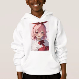 Illustratie van een schattig anime-meisje met roze