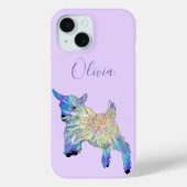 Illustratie van een schattig dwerggeitje met naam Case-Mate iPhone case (Achterkant)