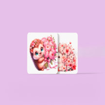 Illustratie van een schattig romantisch bloemendue