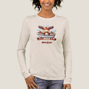 Illustratie van een schattige baby eland tijdens b Tri-Blend shirt