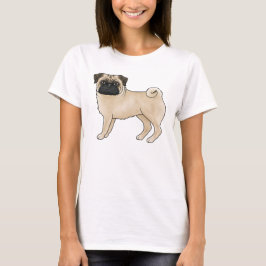 Illustratie van een schattige cartoon Beagle Pug H T-shirt