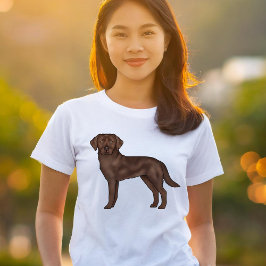 Illustratie van een schattige chocolade labrador r t-shirt