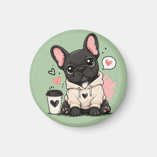 Illustratie van een schattige Franse Bulldog-trui Magneet