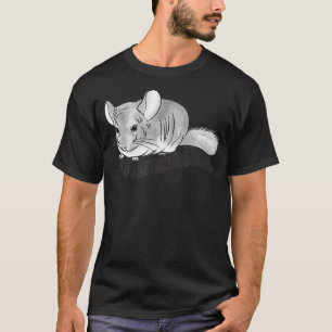 Illustratie van een schattige grijze chinchilla t-shirt