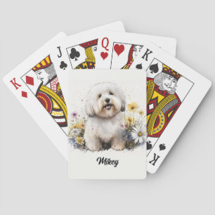 Illustratie van een schattige hond - Coton de Tule Pokerkaarten