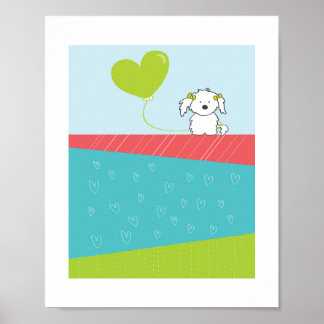 Illustratie van een schattige hond | Kinderdierenk Poster