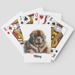 Illustratie van een schattige hond - Mastiff Pokerkaarten