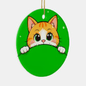 Illustratie van een schattige kat keramisch ornament (Rechts)