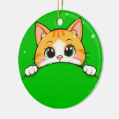 Illustratie van een schattige kat keramisch ornament (Links)