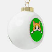 Illustratie van een schattige kat keramische bal ornament (Links)