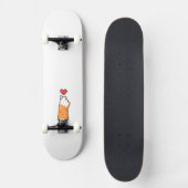 Illustratie van een schattige kat persoonlijk skateboard (Voorkant)