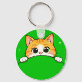 Illustratie van een schattige kat sleutelhanger (Achterkant)