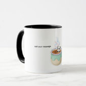 Illustratie van een schattige Kawaii-panda in een Mok (Voorkant links)