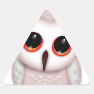 Illustratie van een schattige kleine uil sticker