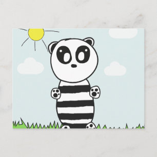 Illustratie van een schattige panda briefkaart