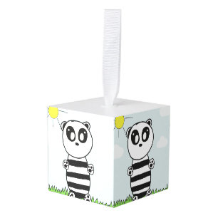 Illustratie van een schattige panda decoratie