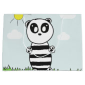 Illustratie van een schattige panda groot cadeauzakje (Voorkant)