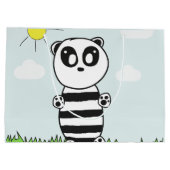 Illustratie van een schattige panda groot cadeauzakje (Achterkant)