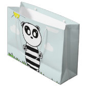 Illustratie van een schattige panda groot cadeauzakje (Voorkant Gekanteld)