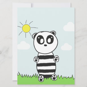 Illustratie van een schattige panda kaart