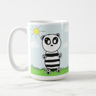 Illustratie van een schattige panda koffiemok