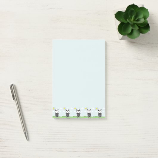 Illustratie van een schattige panda post-it® notes (Kantoor)