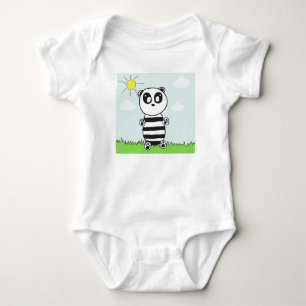 Illustratie van een schattige panda romper