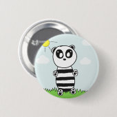 Illustratie van een schattige panda ronde button 5,7 cm (Voorkant /achterkant)