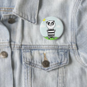 Illustratie van een schattige panda ronde button 5,7 cm (In situ)