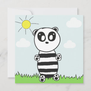Illustratie van een schattige panda save the date